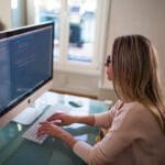 woman computer