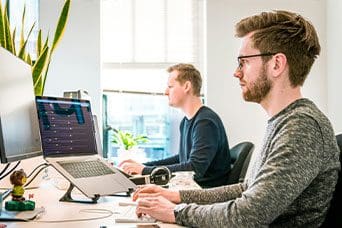 IT Support team in Nashville, TN working together