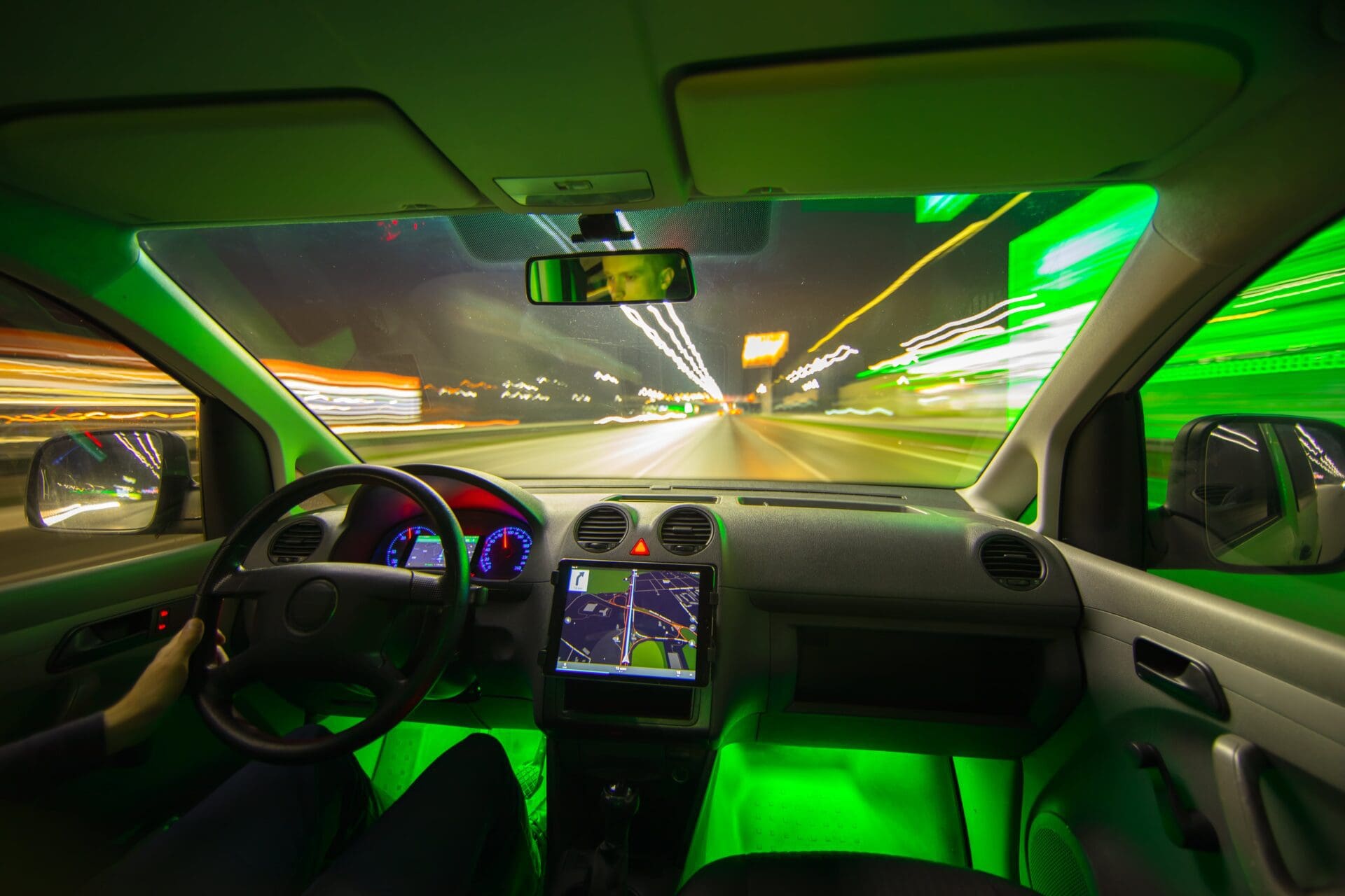 the man drive a car with gps in the night city wi 2024 12 01 13 48 43 utc min